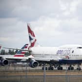 British Airways flight BA9170E, a Boeing 747 aircraft with the registration number G-CIVD, departs from Heathrow Airport heading for Spain, as the airline last year began the final phase of retiring its 747 fleet. Picture: Steve Parsons/PA Wire