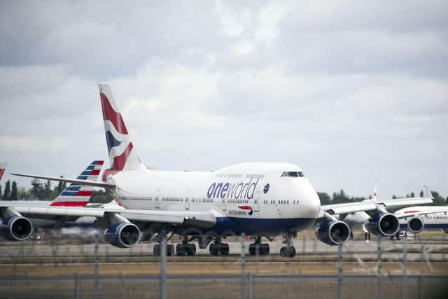 British Airways flight BA9170E, a Boeing 747 aircraft with the registration number G-CIVD, departs from Heathrow Airport heading for Spain, as the airline last year began the final phase of retiring its 747 fleet. Picture: Steve Parsons/PA Wire