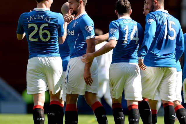 Darren McGregor and Marius Zalikas enjoyed a season together at Rangers. Photo by Rob Casey/SNS Group