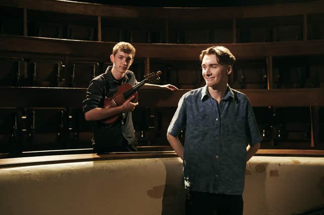 Charlie Grey on fiddle and Joseph Peach on Piano PIC: Peter Dibdin