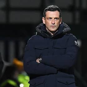 Hibs manager Jack Ross during the 1-0 defeat to Ross County in Dingwall. (Photo by Ross MacDonald / SNS Group)