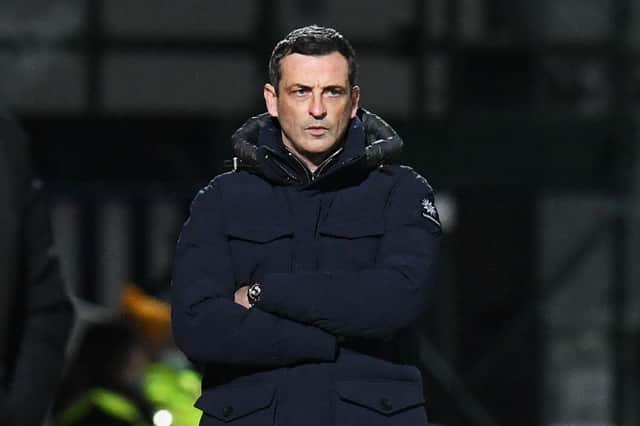 Hibs manager Jack Ross during the 1-0 defeat to Ross County in Dingwall. (Photo by Ross MacDonald / SNS Group)