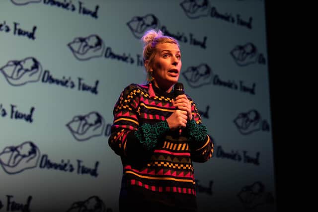 Sara Pascoe at Donnie's Fund comedy night at the Bloomsbury Theatre, London, 2020. Pic: Shutterstock