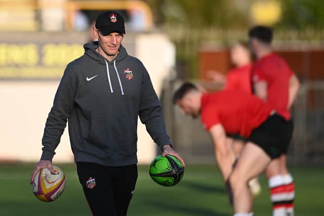 Stirling County head coach Ben Cairns during last weekend's match against Southern Knights at The Greenyards. (Photo by Paul Devlin / SNS Group)