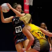Strathclyde Sirens goal defence Emily Nicholl in action against Wasps during last month's Vitality Super League match in Wakefield.