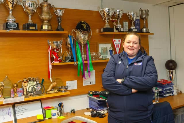 Naomi Hume, Assistant Operations Manager at The Spartans, has been helping out at the club since she was a child. Pic: Scott Louden