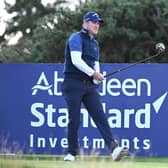 Marc Warren tees off on the second hole during the final round of the Aberdeen Standard Investments Scottish Open at The Renaissance Club. Picture: Ross Kinnaird/Getty Images