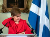 Nicola Sturgeon during the press conference where she announced she would stand down as First Minister