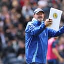 Scotland manager Steve Clarke is seen during a training session at Hampden Park on June 06.