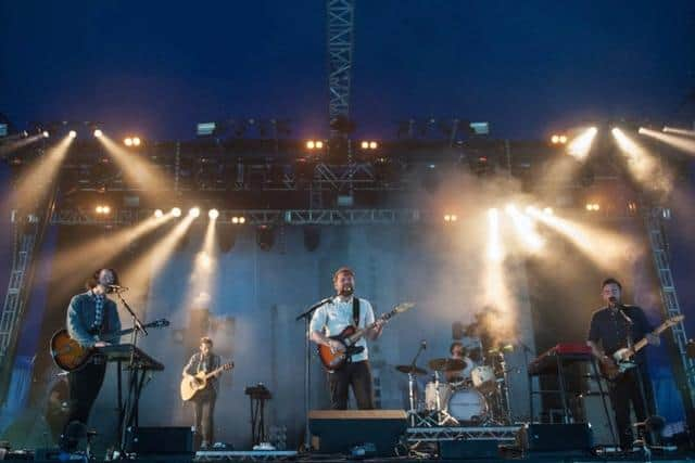 Frightened Rabbit performing with the late Scott Hutchison.