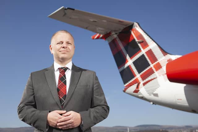 'Loganair is now in the strongest position of any UK regional airline to weather incoming storms affecting the wider economy,' says boss Jonathan Hinkles. Picture: contributed.