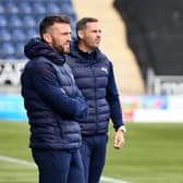 David McCracken (right) will lead Falkirk tomorrow without his co-manager Miller alongside him.