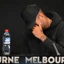 Nick Kyrgios cannot hide his anguish after being forced to withdraw from the Australian Open with a knee injury.