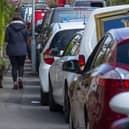 Cars parked on the pavement in the Portobello area of Edinburgh (Picture: Lisa Ferguson)