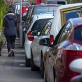 Cars parked on the pavement in the Portobello area of Edinburgh (Picture: Lisa Ferguson)