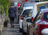 Cars parked on the pavement in the Portobello area of Edinburgh (Picture: Lisa Ferguson)