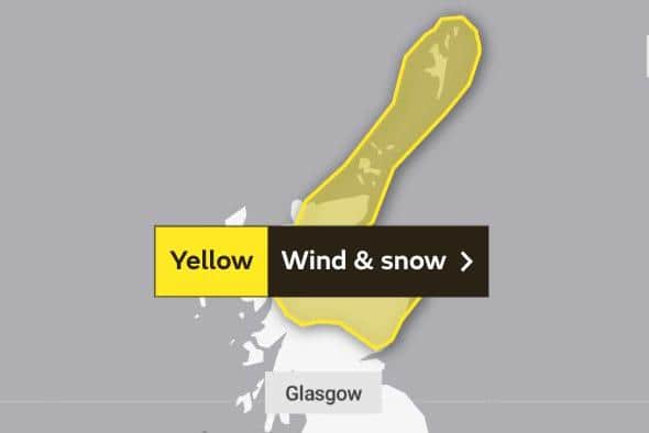 The warning covers Tuesday and until 6am on Wednesday. Picture: Met Office