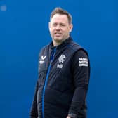 Manager Michael Beale during a Rangers training session at the Rangers Training Centre, on March 31, 2023, in Glasgow, Scotland. (Photo by Alan Harvey / SNS Group)