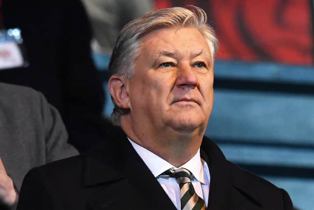 Celtic chief Executive Peter Lawwell's home was targeted last night. (Photo by Craig Williamson / SNS Group)