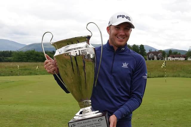 Kingsbarns Links-attached Daniel Young won the Eagle Orchid Scottish Masters at Macdonald Spey Valley in Aviemore in 2019. Picture: PGA EuroPro Tour.