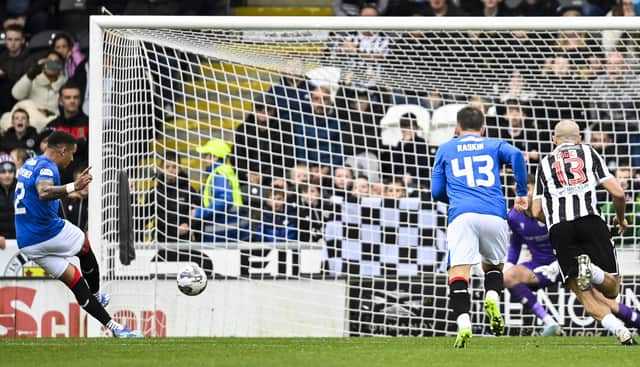 Rangers' James Tavernier requires only three more peantly attempts to earn a special place in the club's history. (Photo by Rob Casey / SNS Group)