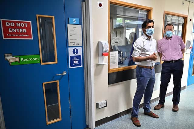 Scottish Clinical Director Jason Leitch (right) during a visit to a hospital with Health Secretary Humza Yousaf earlier this year.