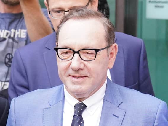 Actor Kevin Spacey leaving Westminster Magistrates Court in London, after being charged with sexual offences against three men. The 62-year-old former Hollywood star is accused of four counts of sexual assault and one count of causing a person to engage in penetrative sexual activity without consent. Picture date: Thursday June 16, 2022.
