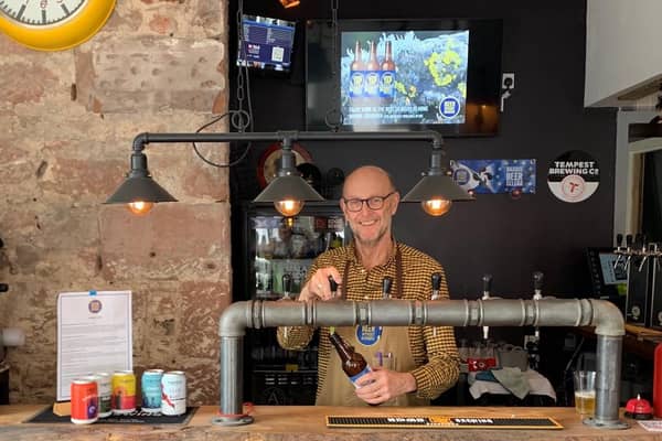 Andrew Pearson in his taproom