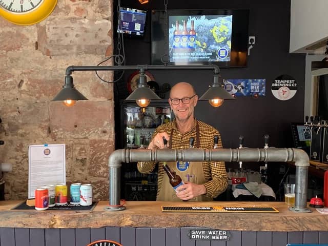 Andrew Pearson in his taproom
