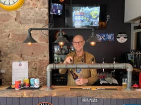 Andrew Pearson in his taproom