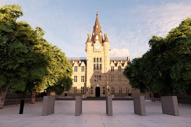 An image of what the main entrance to the former Edinburgh Royal Infirmary will look like when a £120 million redevelopment is complete.