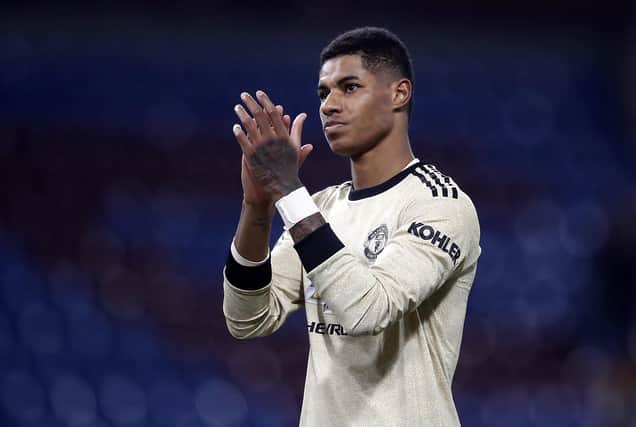 Footballer Marcus Rashford turned food poverty into a major political issue by speaking about his childhood experiences of hunger (Picture: Martin Rickett/PA Wire)