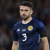 Celtic's Greg Taylor has been left out of the Scotland squad for the Euro 2024 qualifiers against Cyprus and Spain. (Photo by Craig Foy / SNS Group)