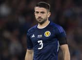 Celtic's Greg Taylor has been left out of the Scotland squad for the Euro 2024 qualifiers against Cyprus and Spain. (Photo by Craig Foy / SNS Group)