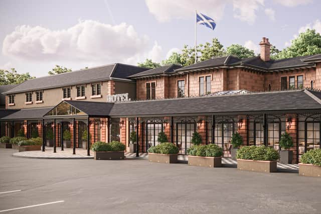 Artist's impression of the new-look exterior of the Bothwell Bridge hotel.