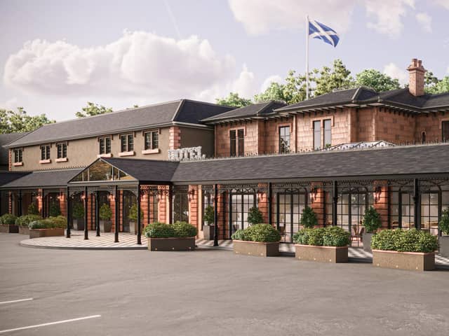 Artist's impression of the new-look exterior of the Bothwell Bridge hotel.