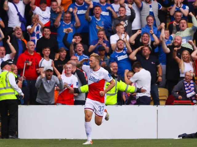 Scott Arfield (7, above), was only on the pitch for 25 minutes but bagged the crucial goal. Malik Tillman (7) was impressive in midfield, while James Sands (6) shored up the defence. Ryan Jack made a late appearance.