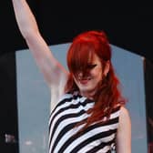 Shirley Manson of Garbage on the Pyramid Stage at Glastonbury Festival 2005. Picture: Yui Mok/PA