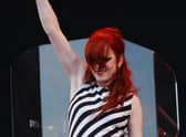 Shirley Manson of Garbage on the Pyramid Stage at Glastonbury Festival 2005. Picture: Yui Mok/PA