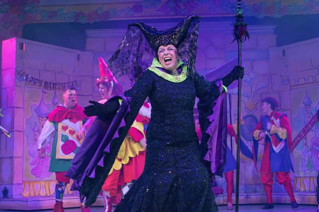 The wicked Carabosse played by Lorraine Graham, in the Adam Smith panto, Sleeping Beauty PIC: OnFife/Alastair More Photography