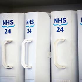 A general view of box files on a shelf at the NHS 24 contact centre at the Golden Jubilee National Hospital. Picture: Jane Barlow-Pool/Getty Images