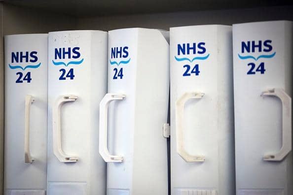 A general view of box files on a shelf at the NHS 24 contact centre at the Golden Jubilee National Hospital. Picture: Jane Barlow-Pool/Getty Images
