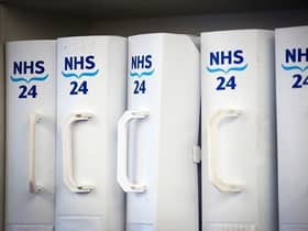 A general view of box files on a shelf at the NHS 24 contact centre at the Golden Jubilee National Hospital. Picture: Jane Barlow-Pool/Getty Images