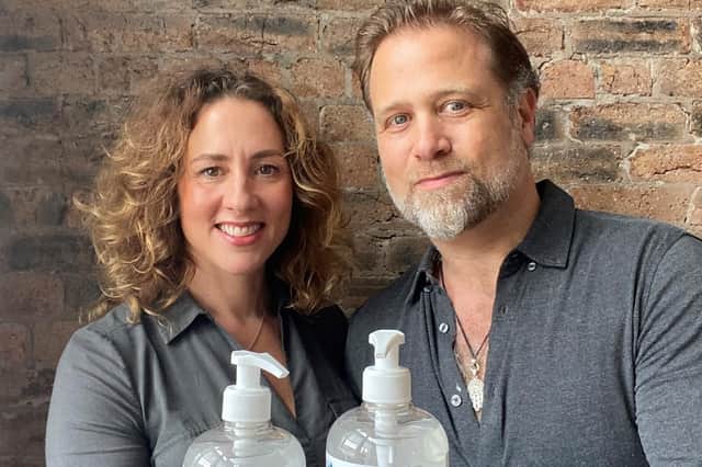 ClearWater Hygiene, which was founded by property developer Andrew Montague and his wife Rachel, produces high grade, UK-manufactured hand sanitiser aimed at frontline workers and the wider public.