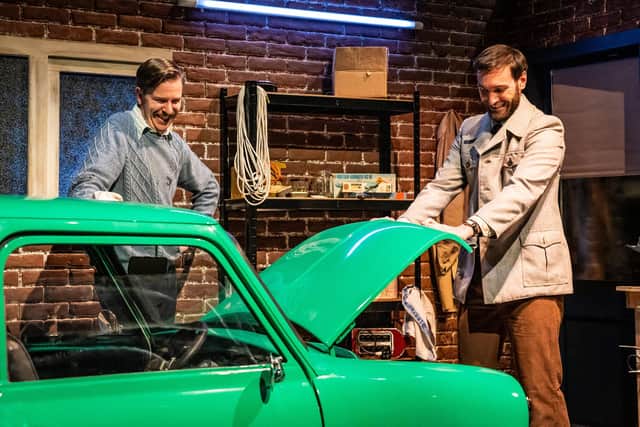 Tom Richardson as Dennis, Joseph Clowser as Neil in Just Between Ourselves