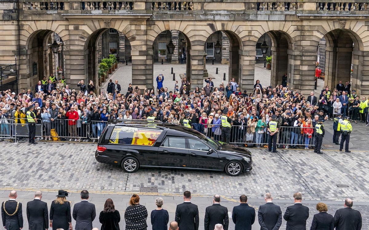 The final goodbye: Scotland bids farewell to Queen Elizabeth II as cortege travels from Balmoral to Edinburgh