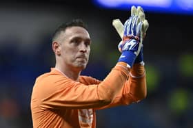 Rangers goalkeeper Allan McGregor applauds the fans as he leaves the club at the end of last season. (Photo by Rob Casey / SNS Group)