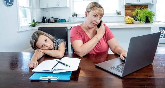 Parents are struggling to juggle looking after their children with work.