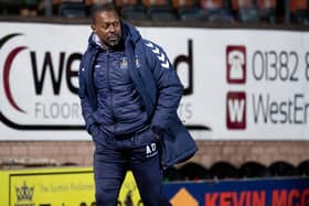 Alex Dyer pictured during Kilmarnock's recent match against Dundee United