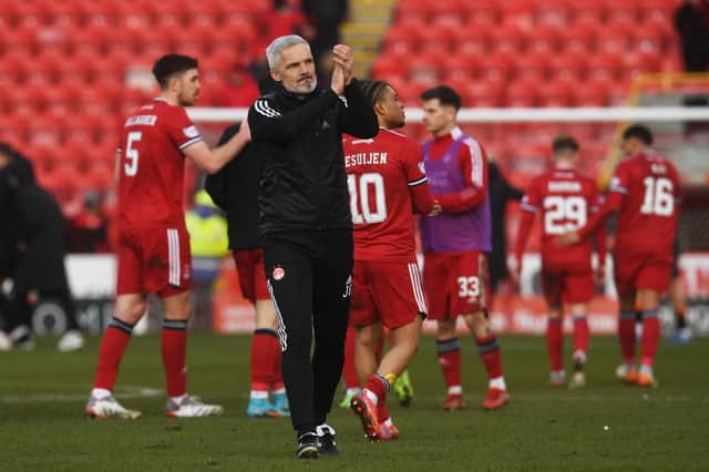 Aberdeen manager Jim Goodwin. (Photo by Craig Foy / SNS Group)